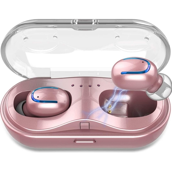 Mini Wireless Earbuds Bluetooth Headphones Touch Control V5.0 IPX8 Sweatproof - Picture 1 of 7